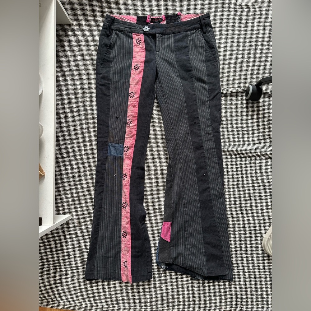 Custo Barcelona pinstriped patchwork pants - read description for sizing !